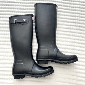 Hunter Original Tall Rubber Rain Boots Black unworn NWT